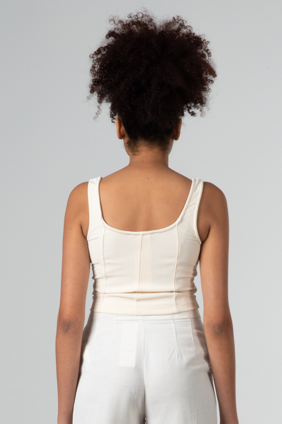 Kalın askılı geniş yaka body-S0012347 Taş