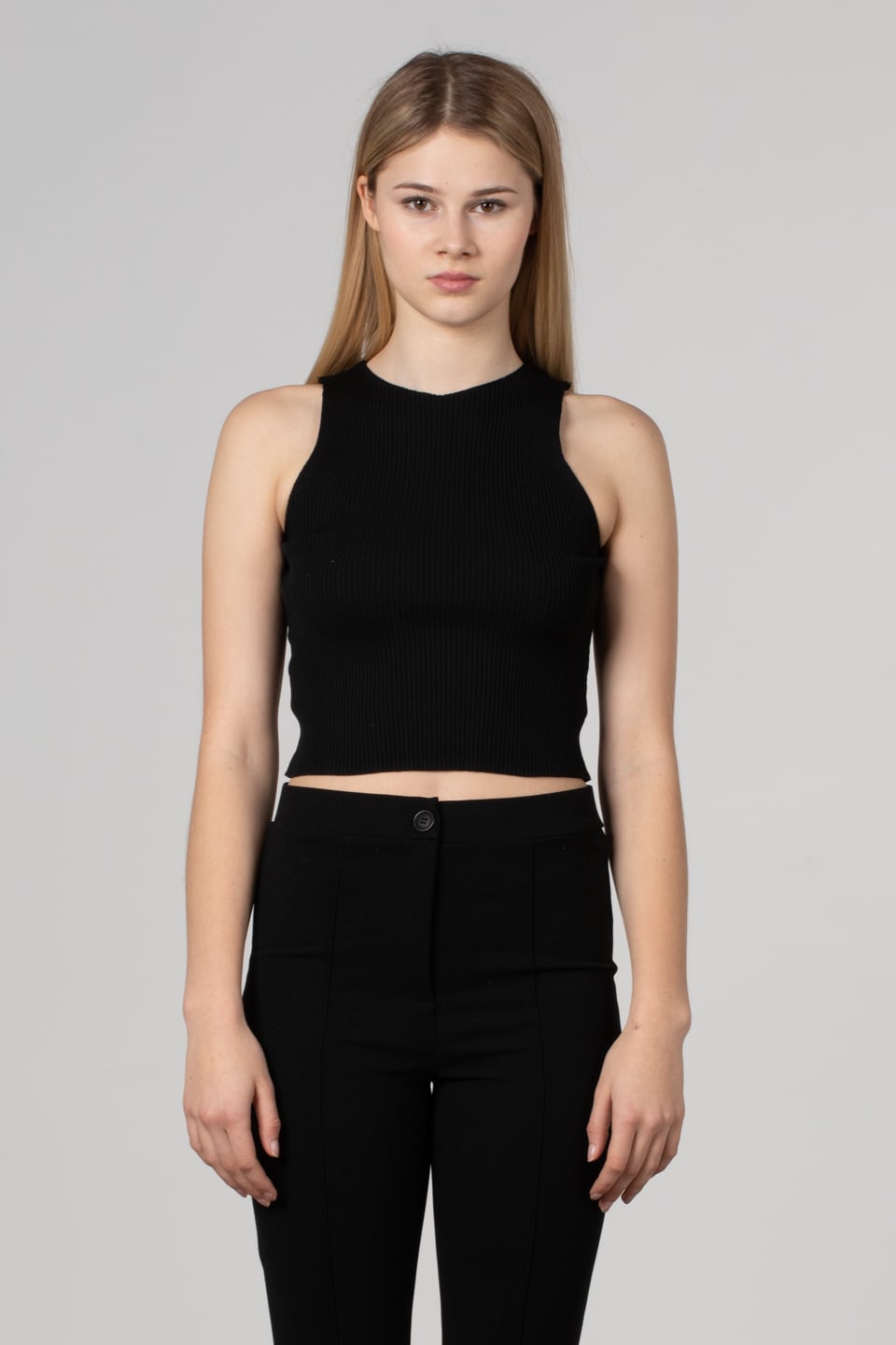 Kalın askılı kısa body-8951 Siyah