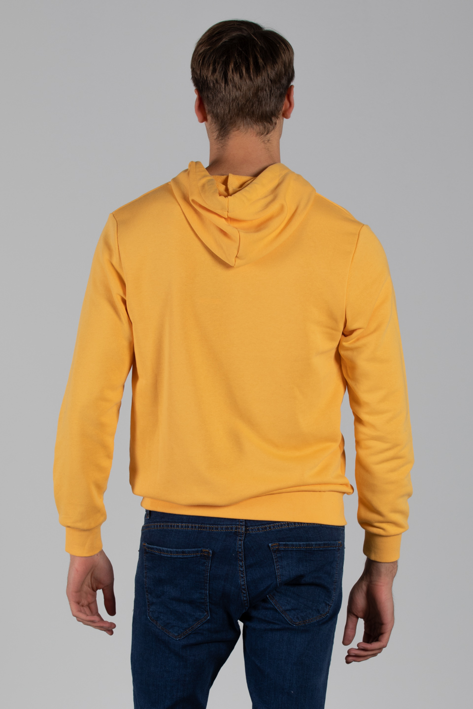 Kanguru cepli kapüşonlu sweat-5292 Hardal