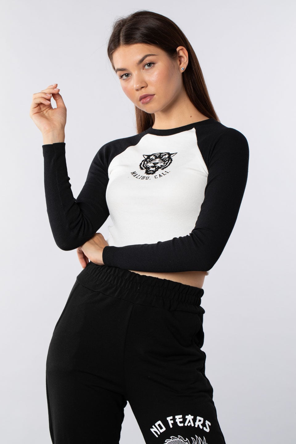 Kaplan baskılı body-2133 Siyah