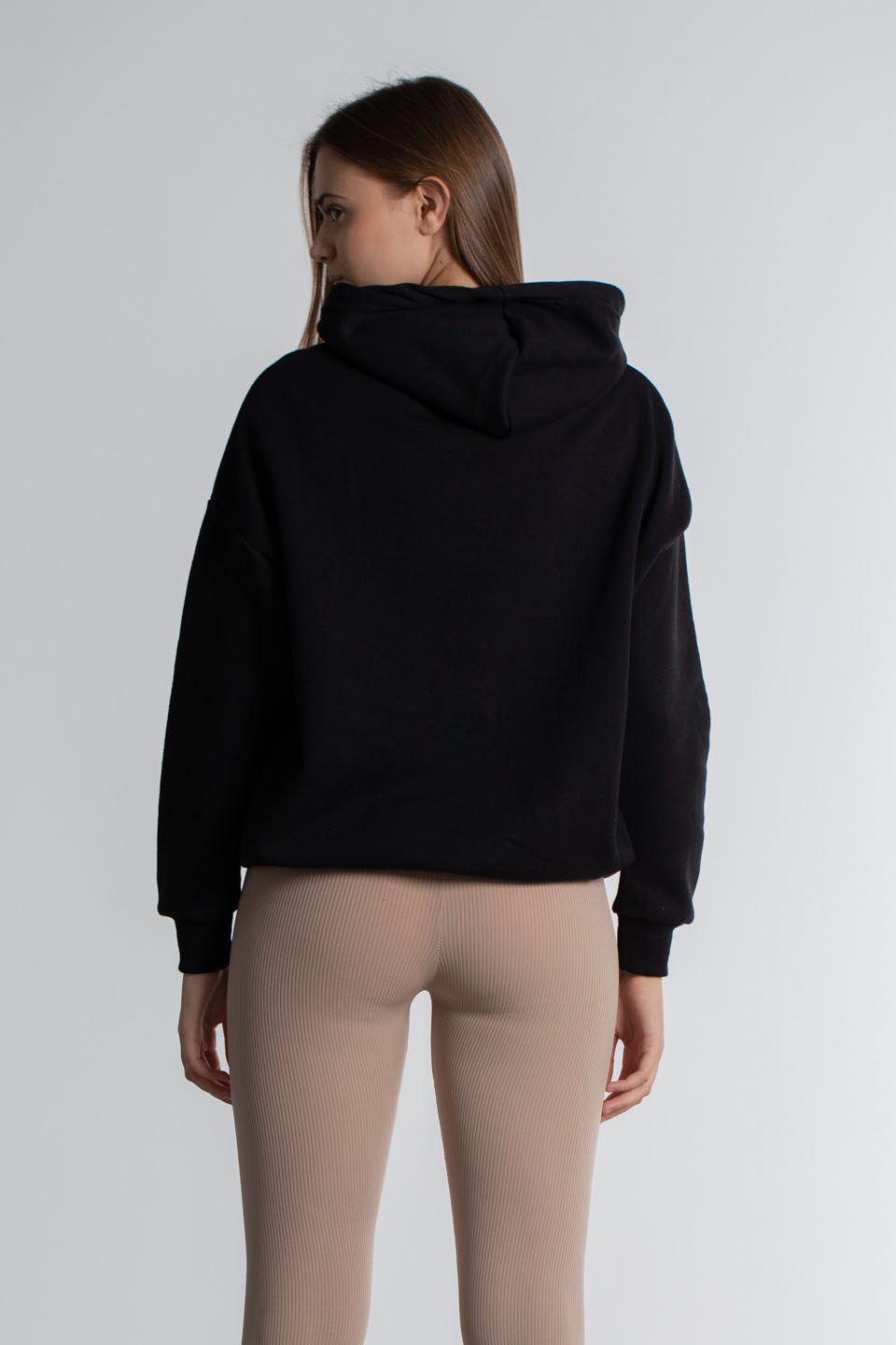Kapüşonlu Arizona Baskılı Sweatshirt - Siyah