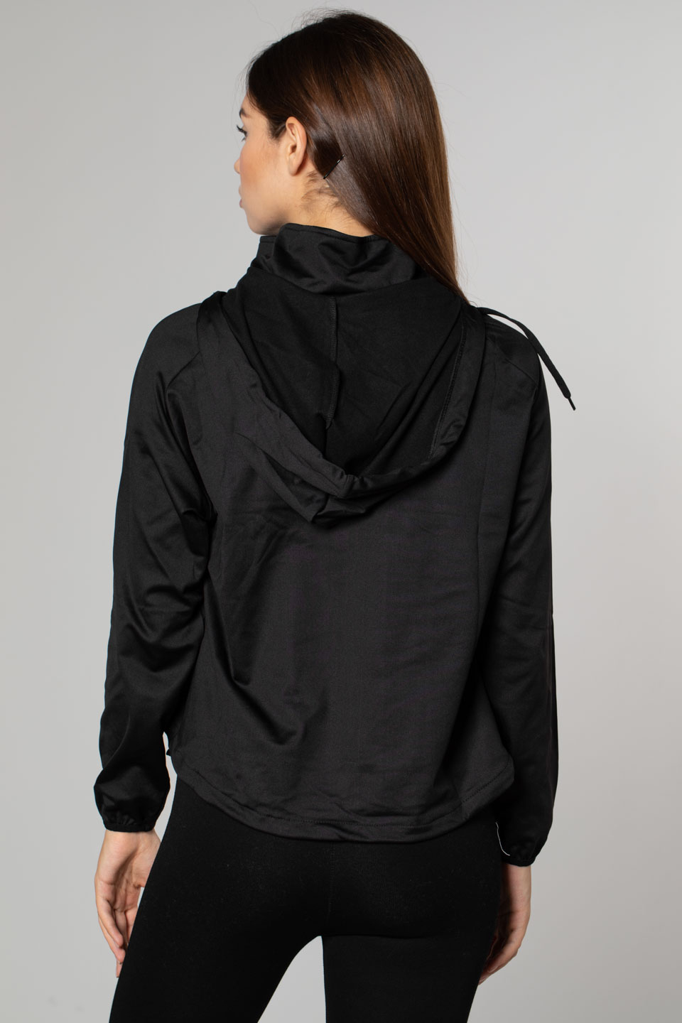 Kapüşonlu Dalgıç Sweatshirt-Siyah