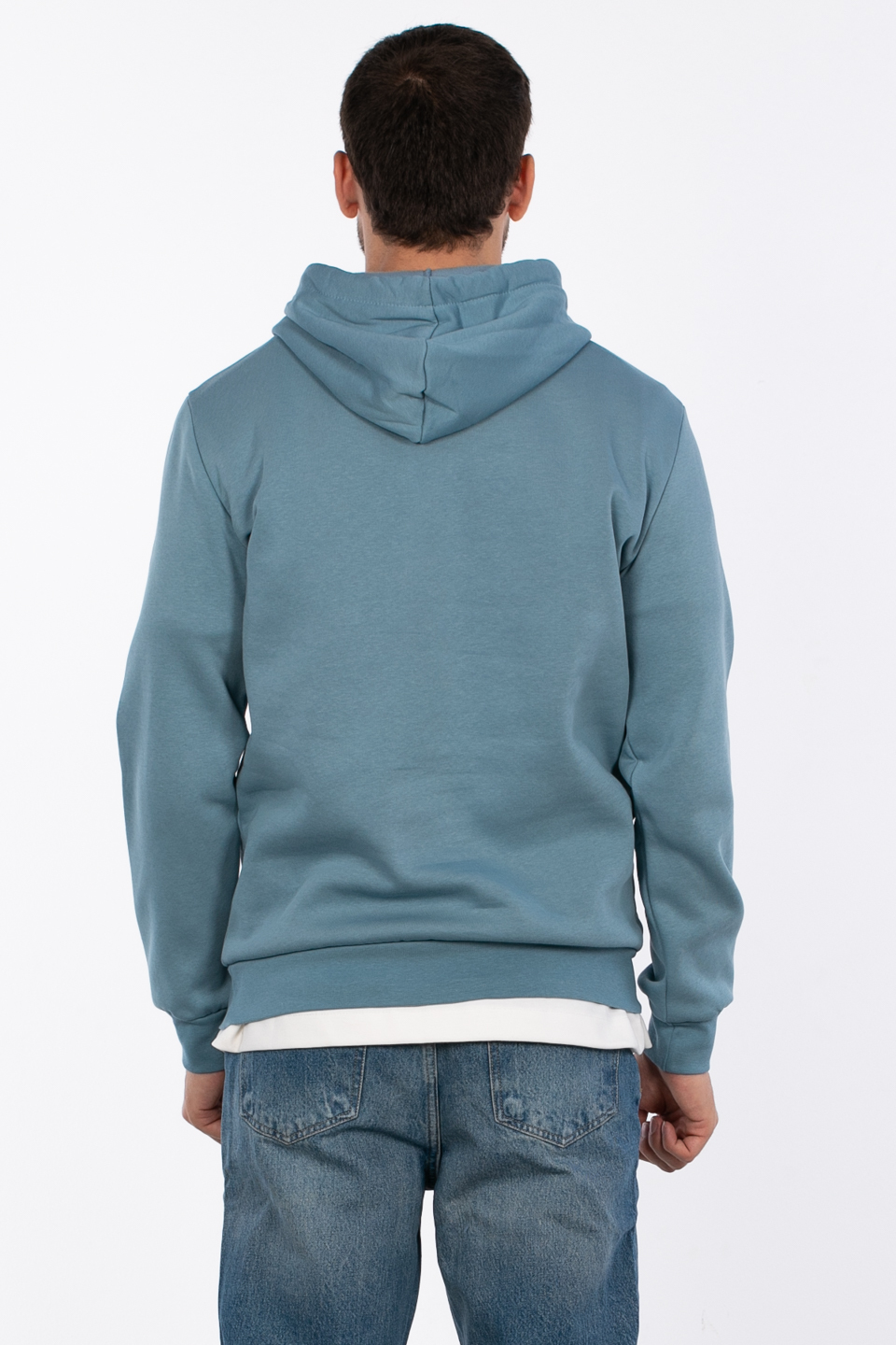 Kapüşonlu kanguru cepli sweatshirt-5281 S.Blue