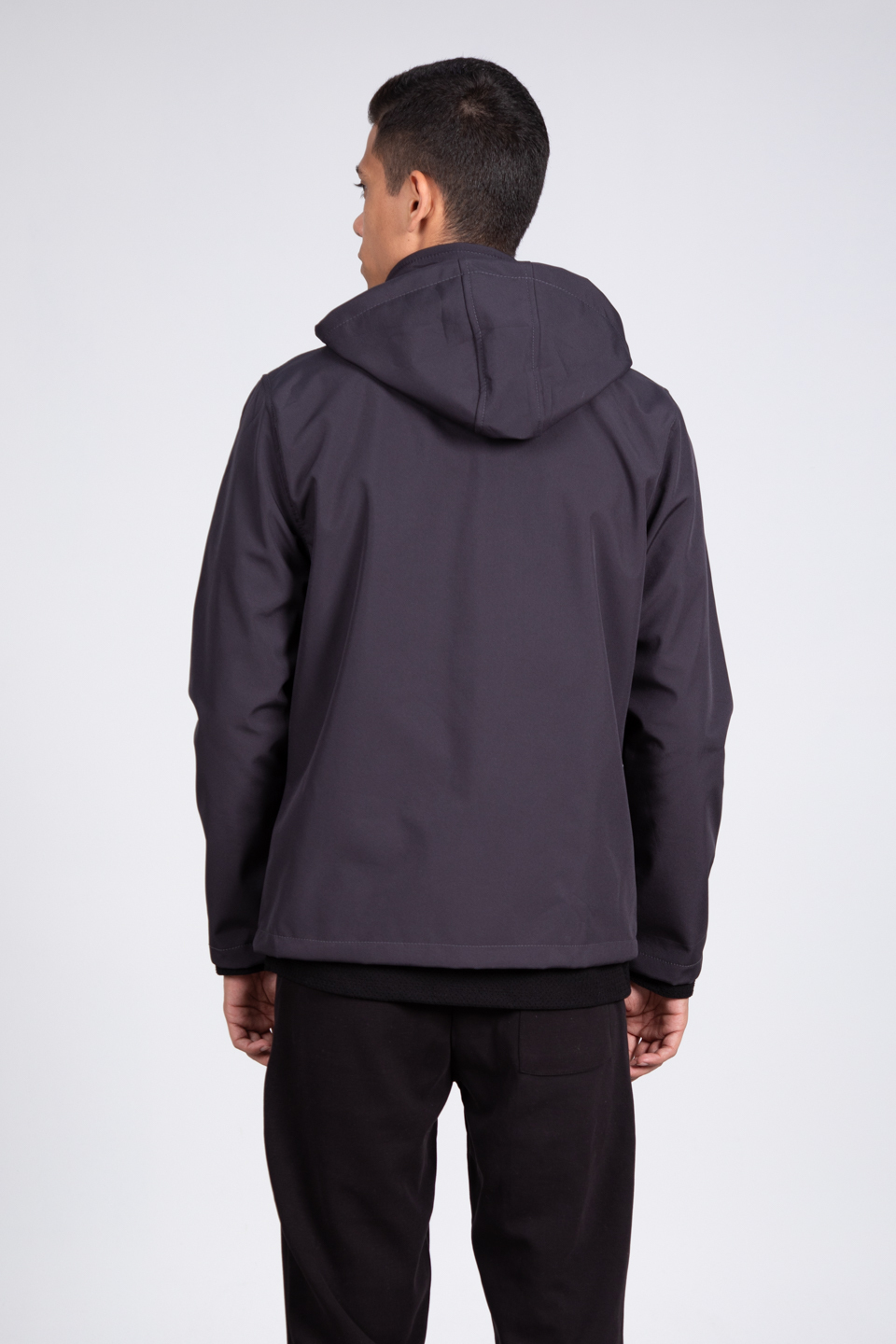 Kapüşonlu softshell mont-10090 Antrasit