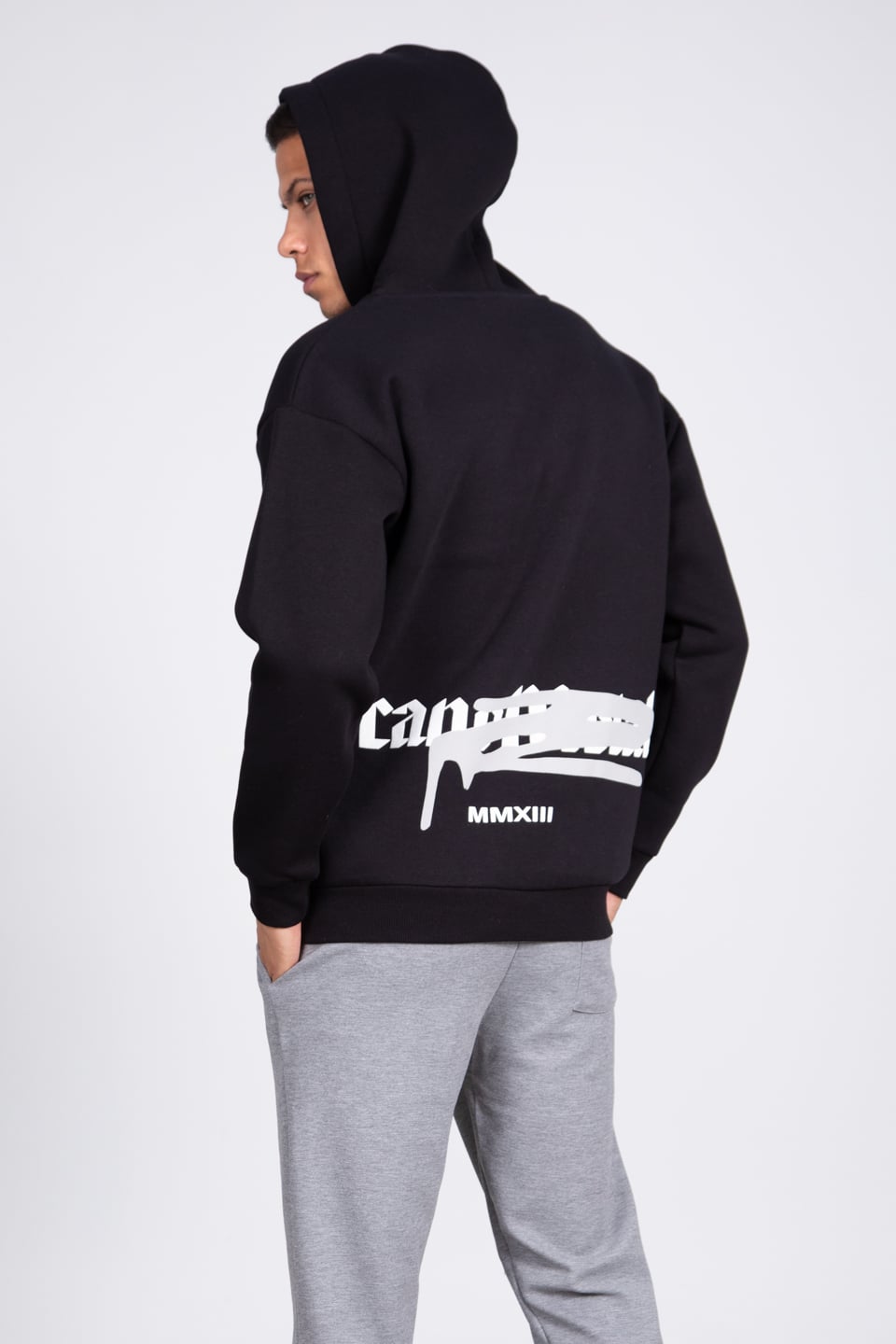 Kapüşonlu sweatshirt-5433 Siyah