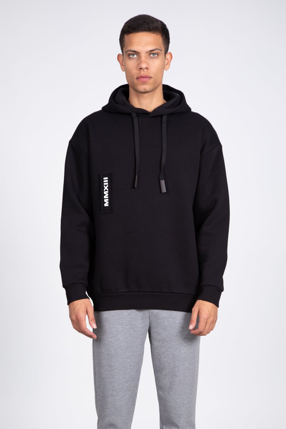Kapüşonlu sweatshirt-5433 Siyah