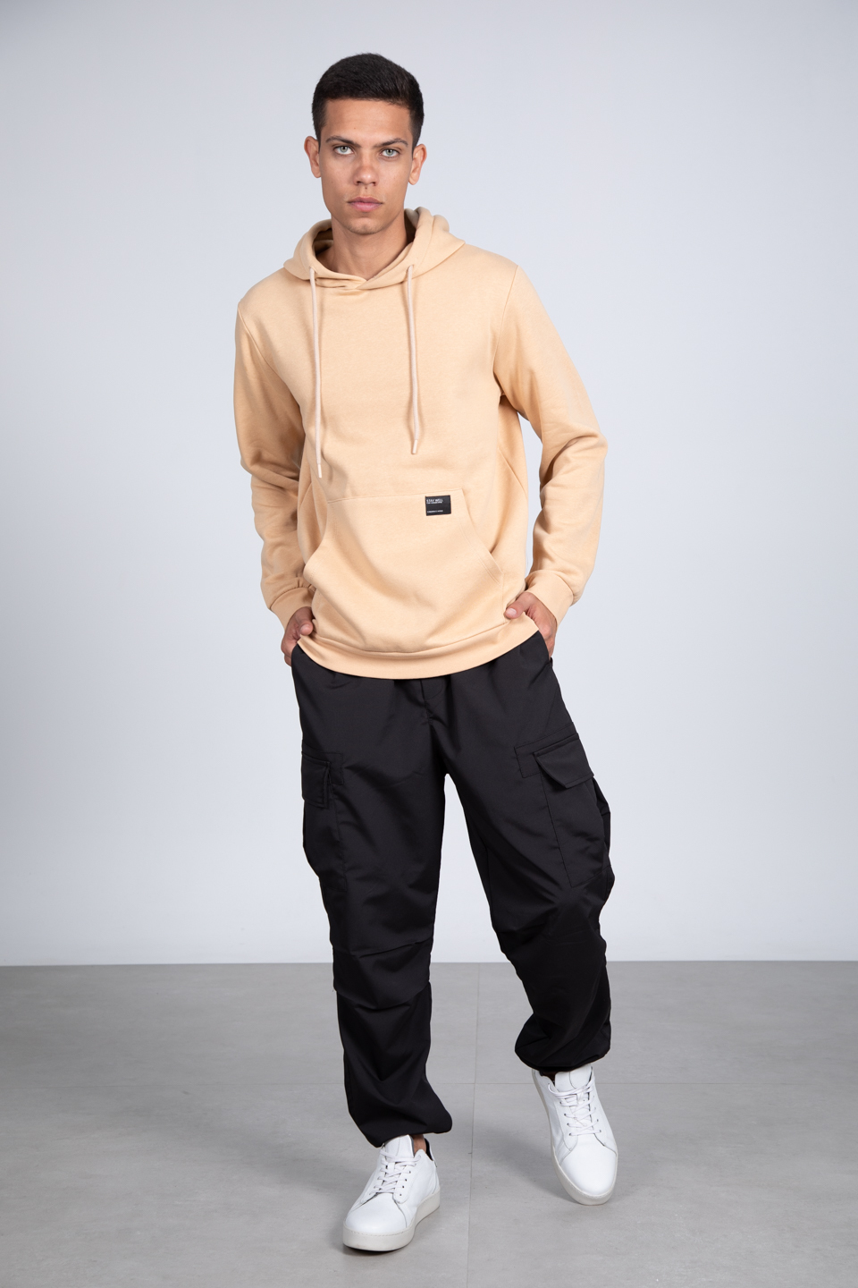 Kapüşonlu sweatshirt-5490 Kum