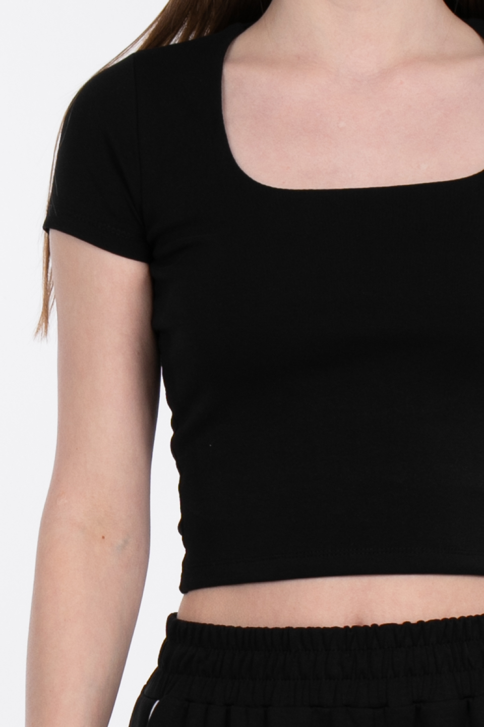 Kare yaka basic body-3872-2 Siyah