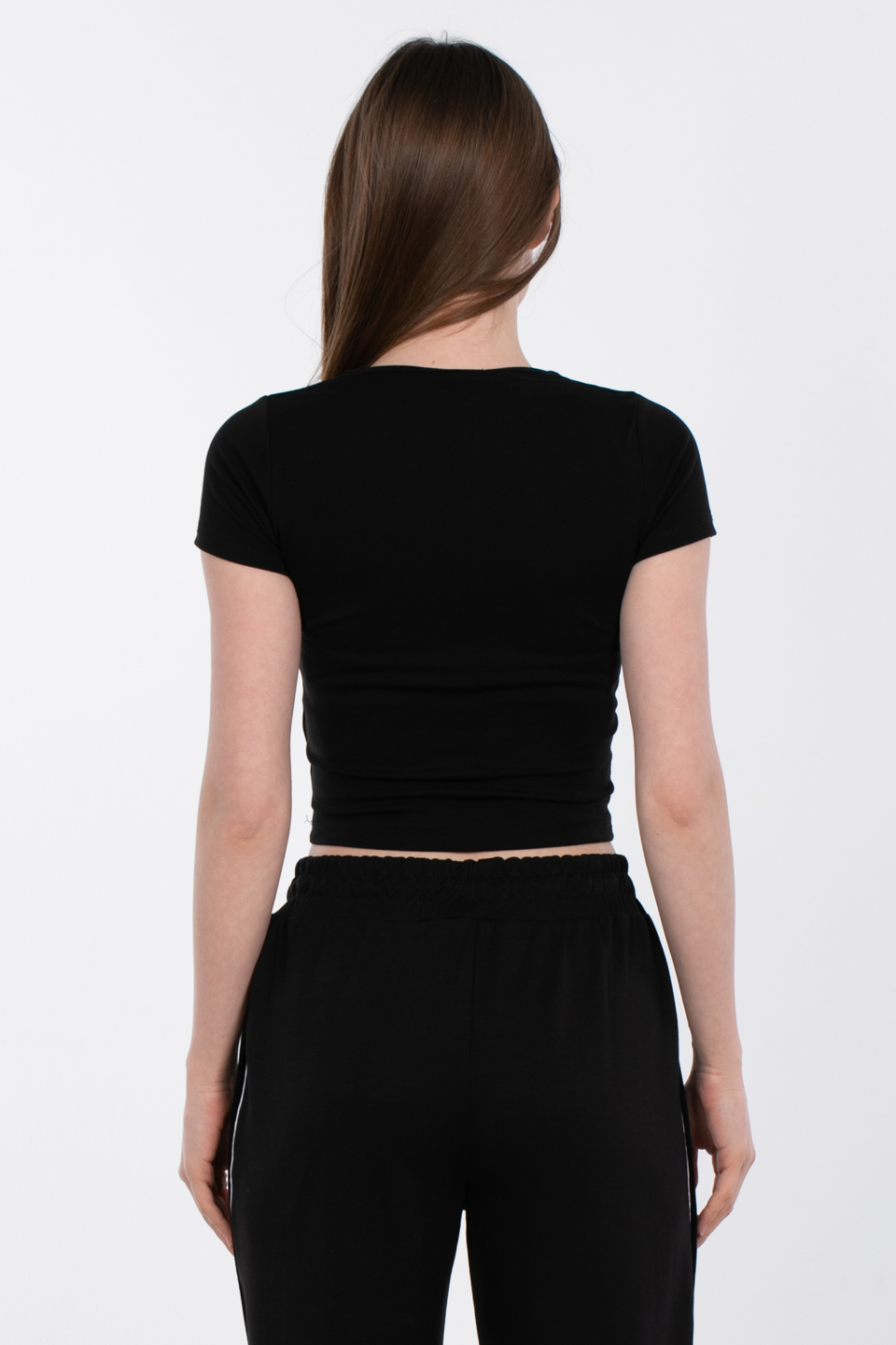 Kare yaka basic body-3872-2 Siyah