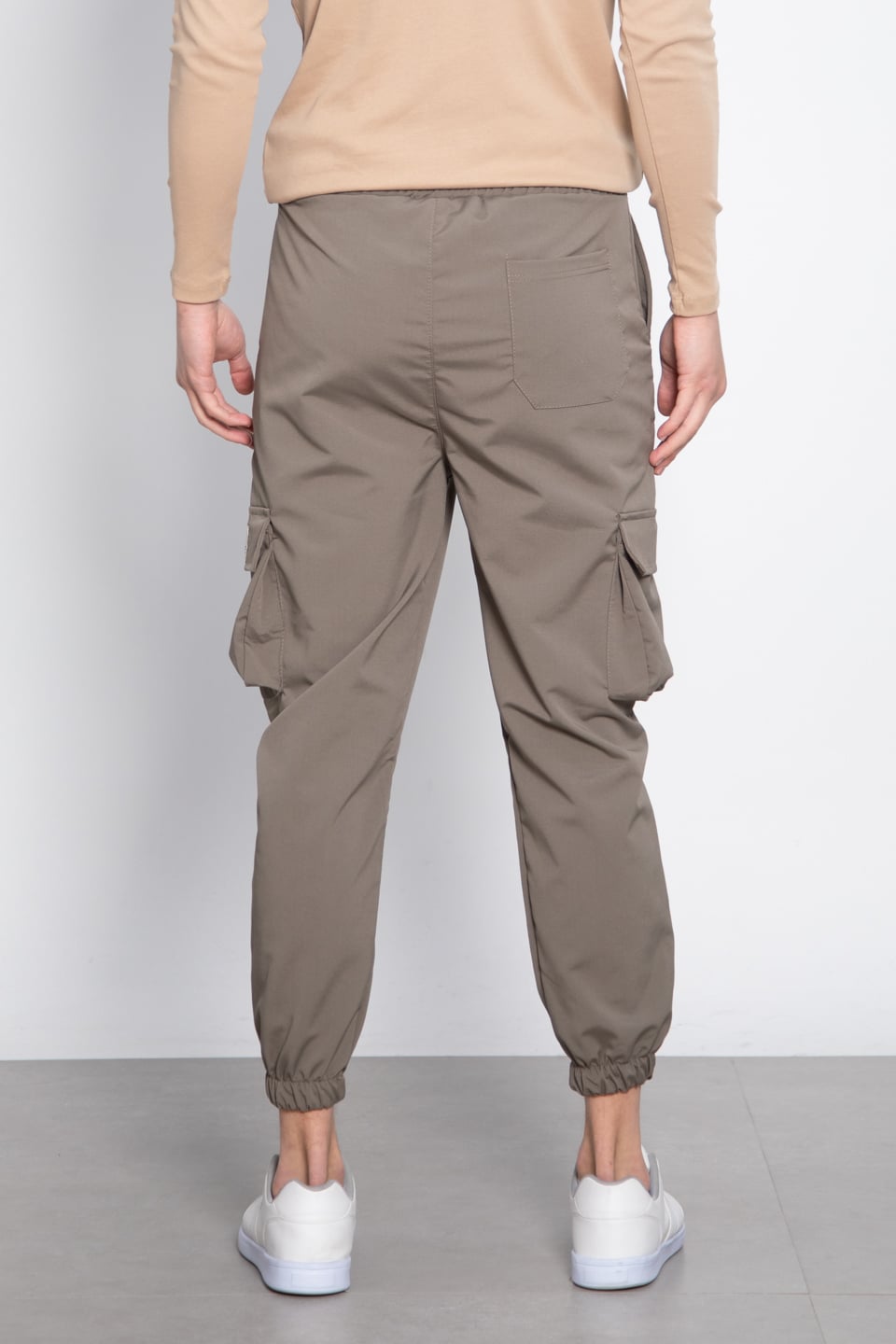 Kargo cep etiketli pantolon-1058 Haki