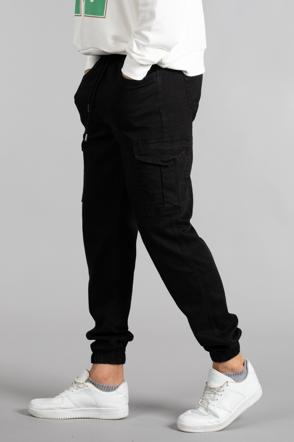Kargo cep jogger pantolon-4143 B.Black