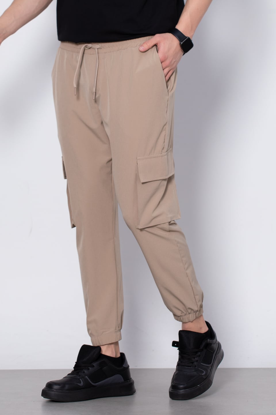 Kargo cep pantolon-9085 Bej