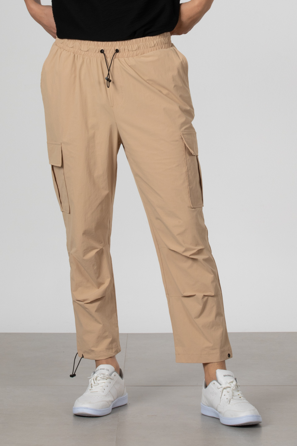 Kargo cep paraşüt pantolon-9041 Vizon