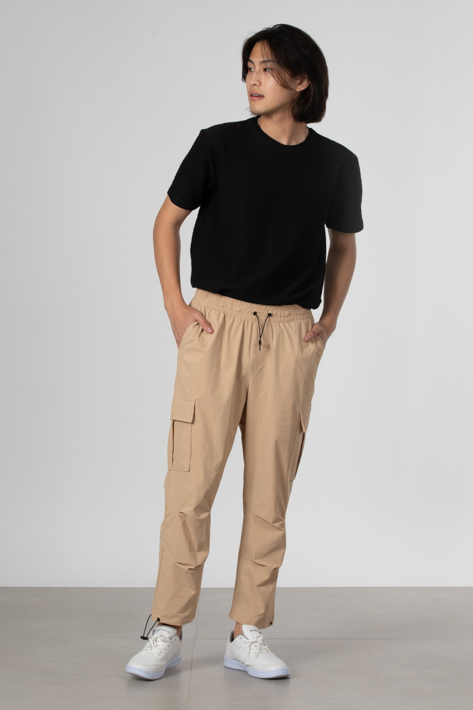 Kargo cep paraşüt pantolon-9041 Vizon
