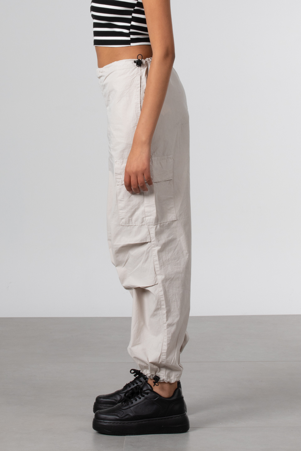 Kargo paraşüt pantolon-5004 Taş