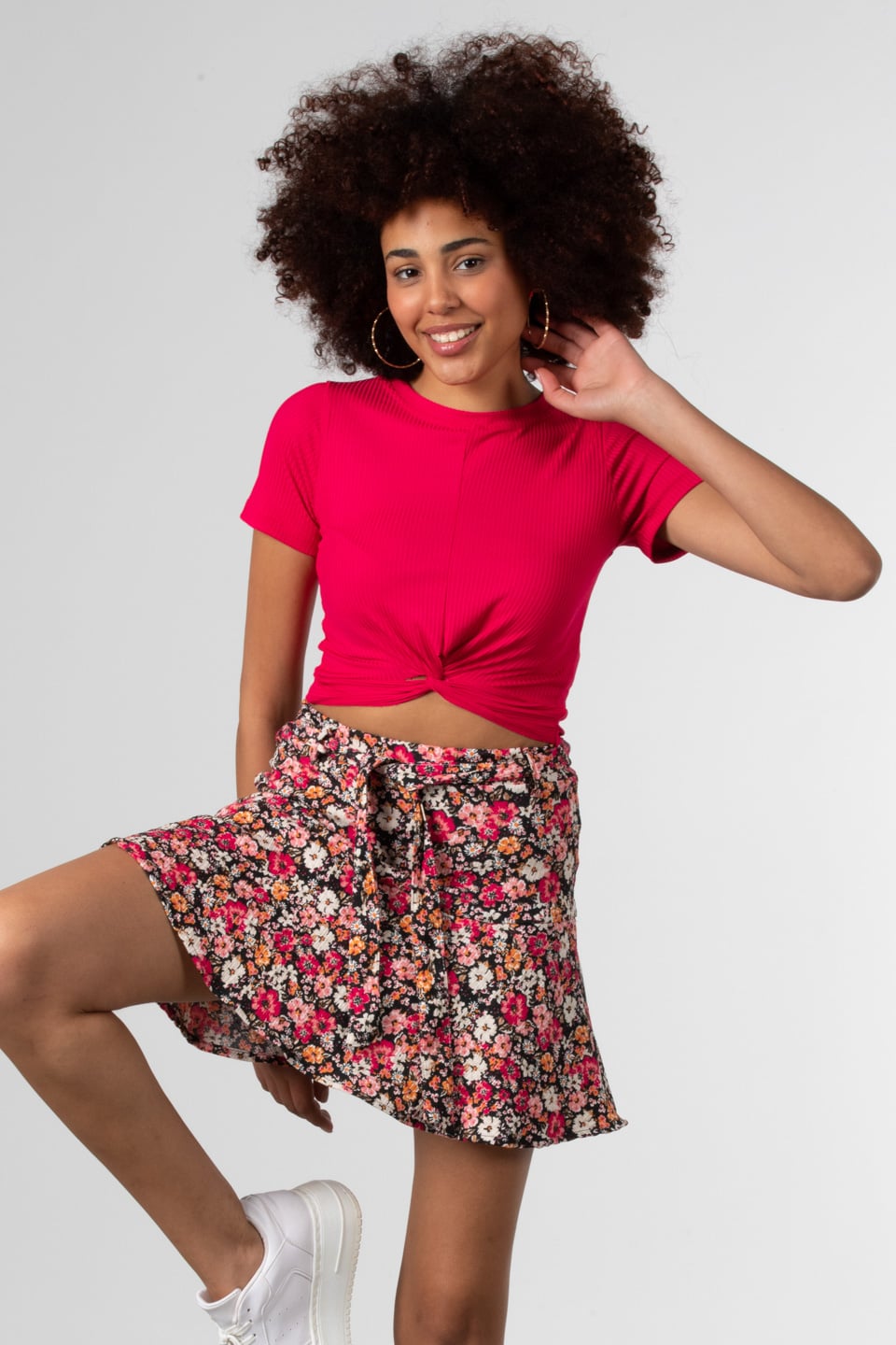 Kaşkorse göbek detaylı body-DVN0382 Fuşya