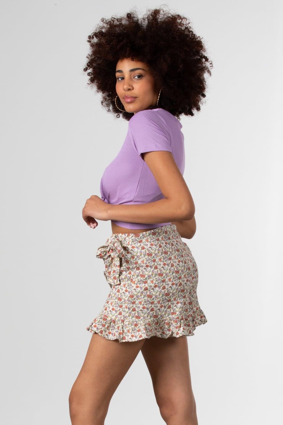 Kaşkorse göbek detaylı body-DVN0382 Lila