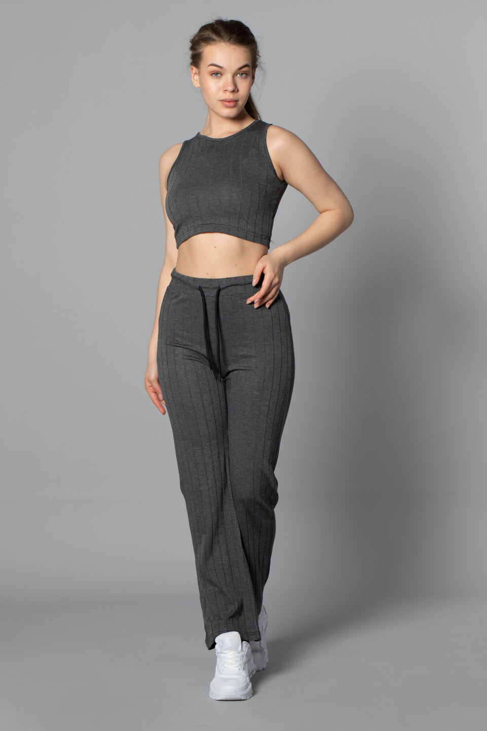 Kaşkorse Kolsuz Body - Gri