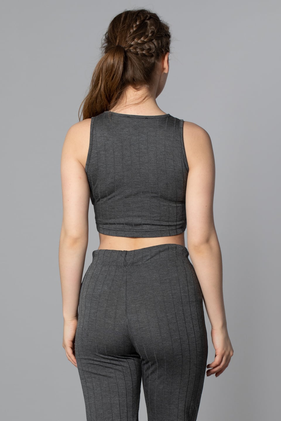 Kaşkorse Kolsuz Body - Gri