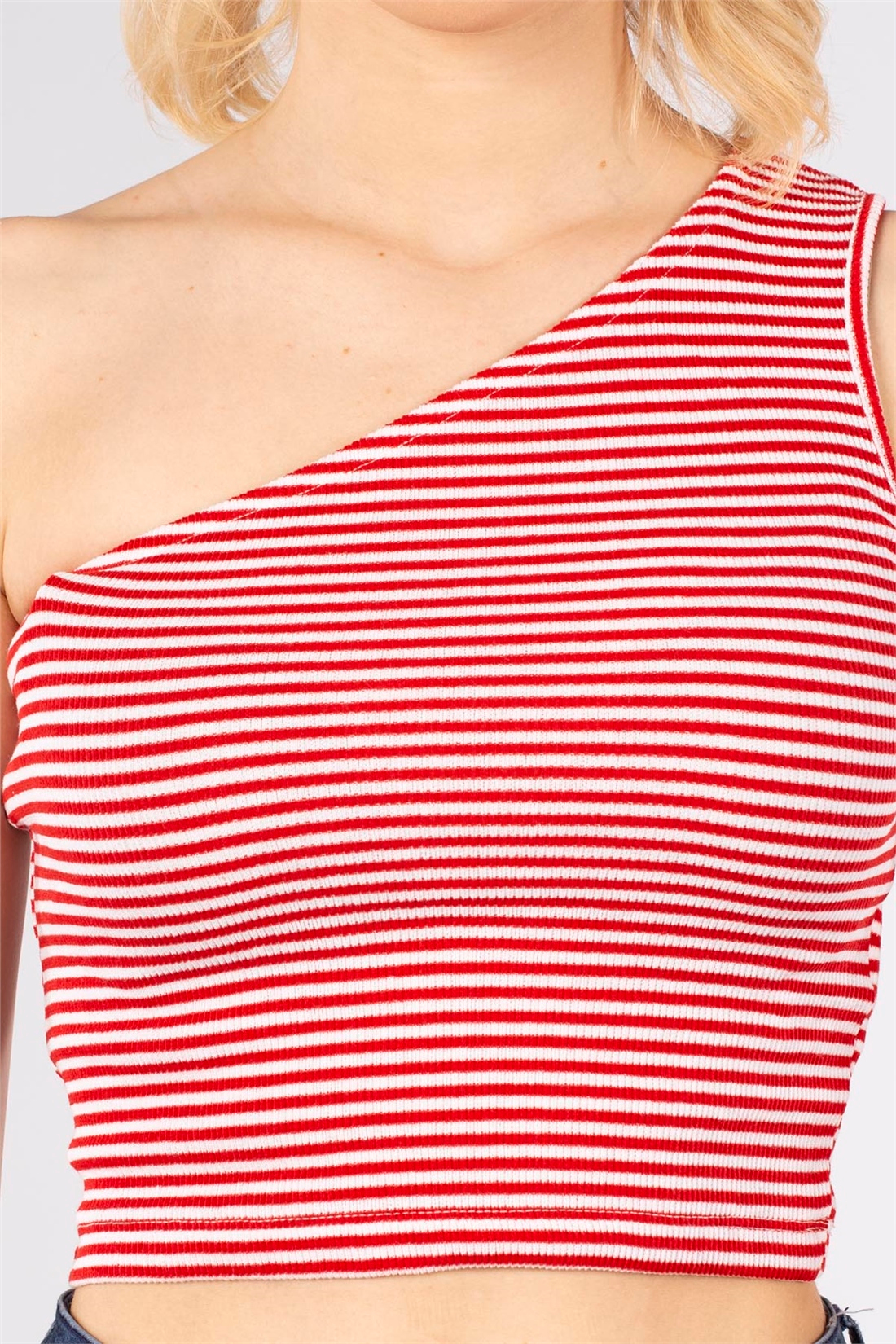 Kaşkorse Tek Omuzlu Body-Kırmızı