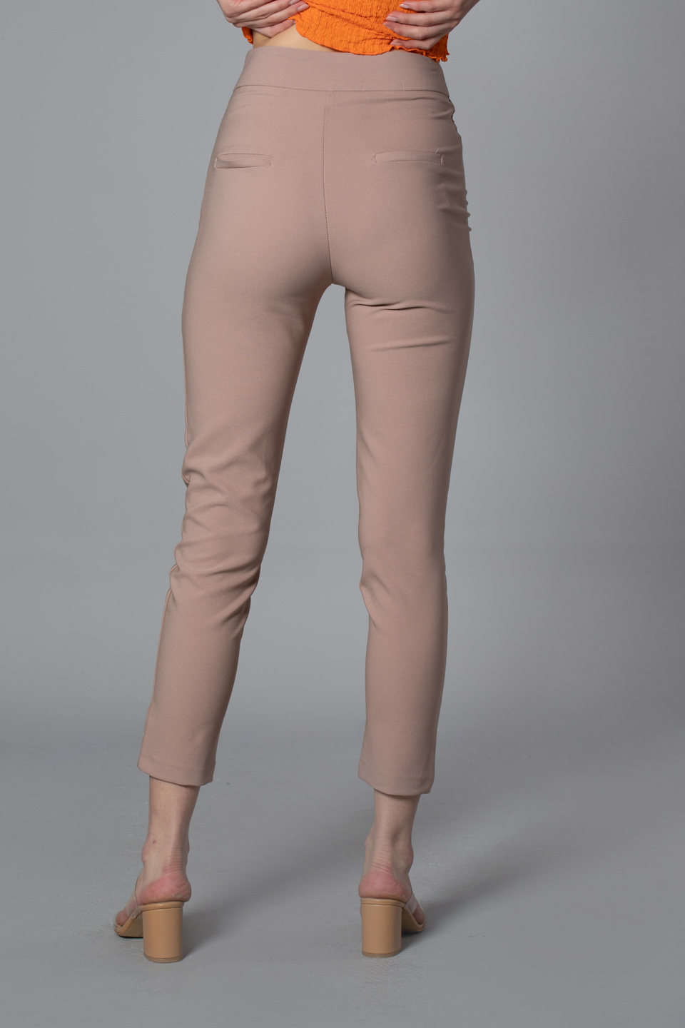 Kemeri taşlı pantolon-3717 Vizon