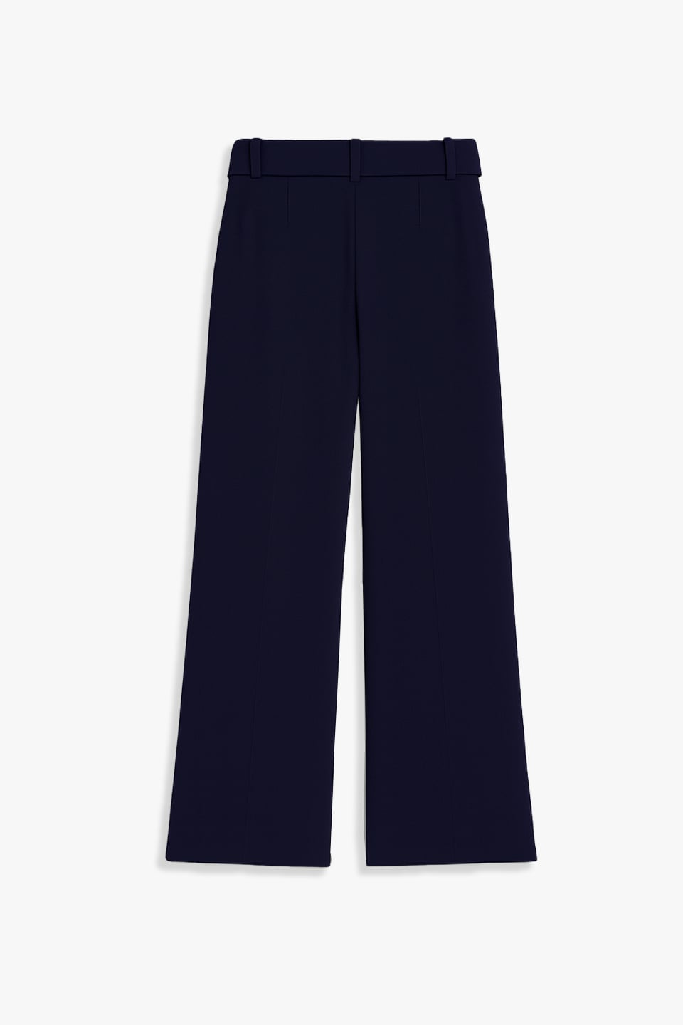 Kemerli bol paça kumaş pantolon-5059 Lacivert