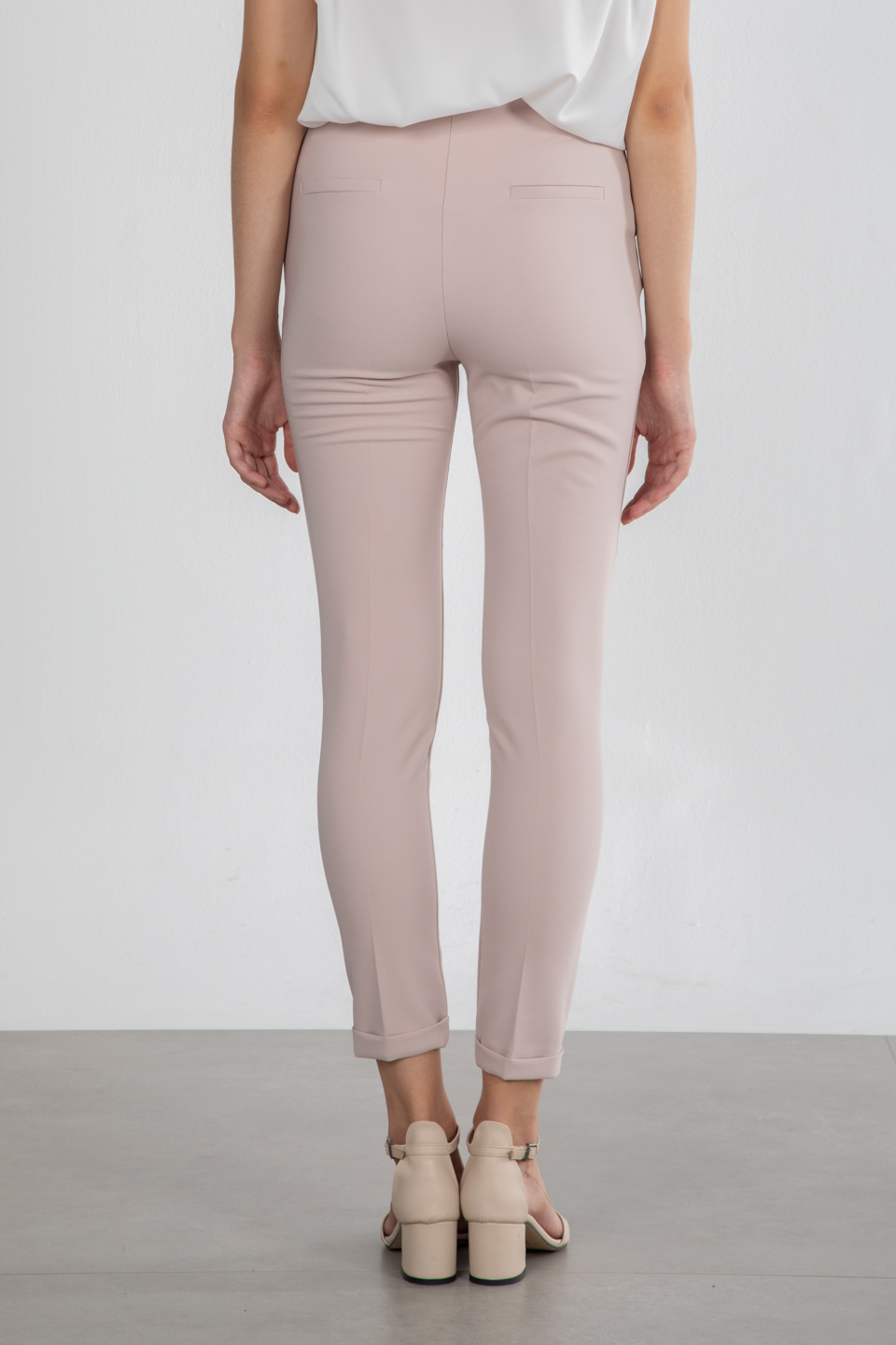 Kemerli double paça pantolon-1931 Taş