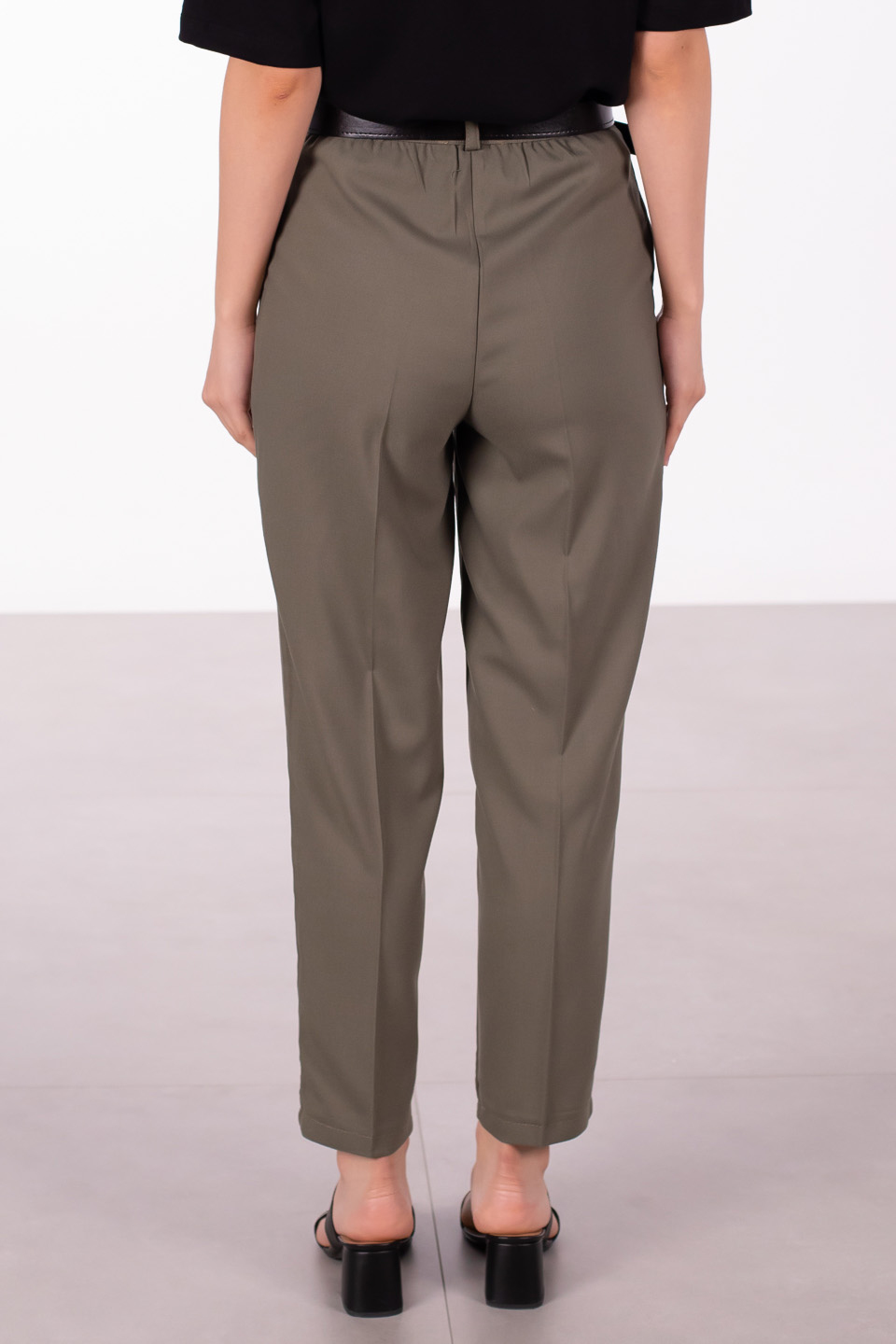 Kemerli pantolon-3965 Olive