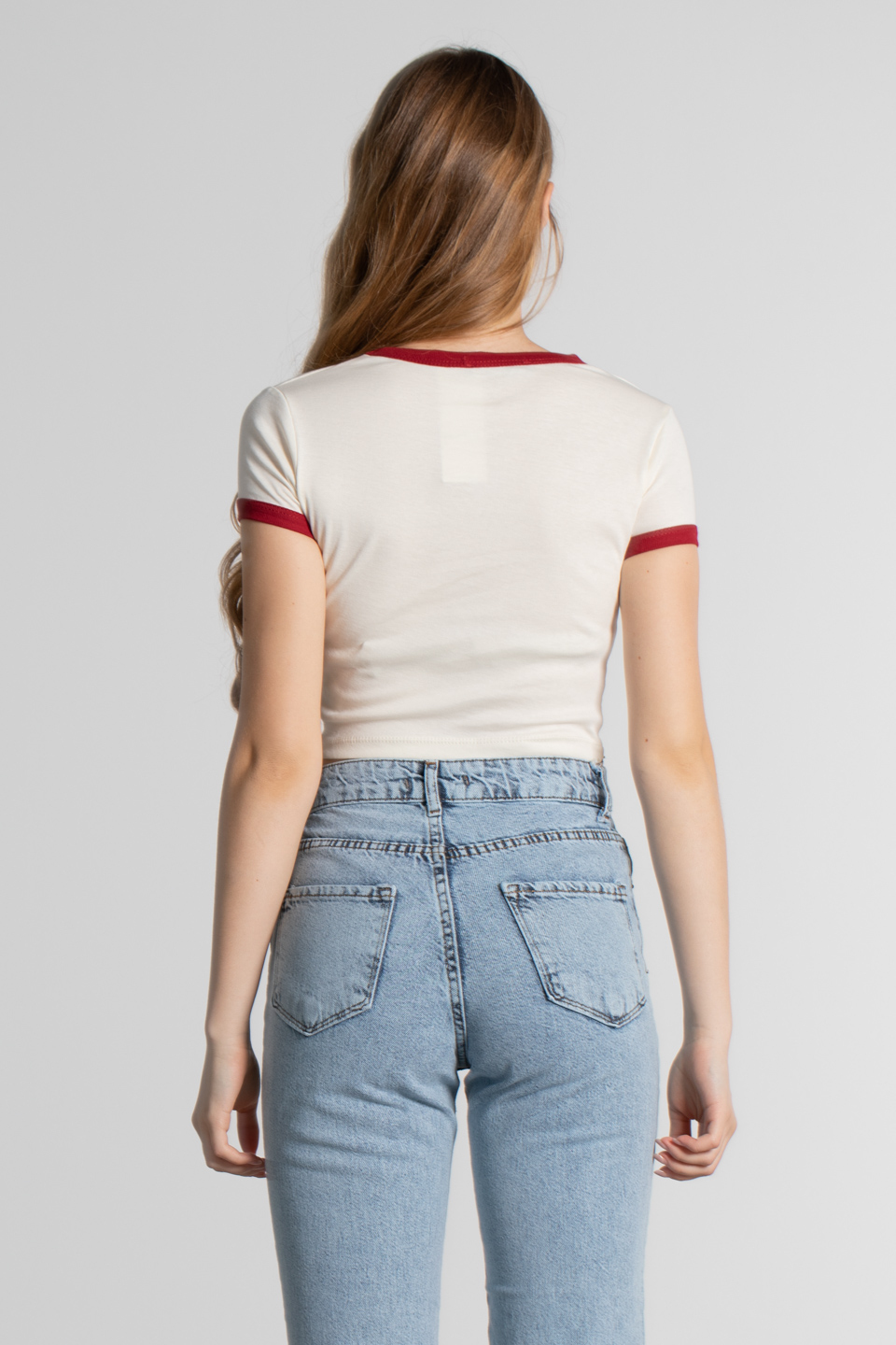 Kiraz baskılı crop body-4066 Taş