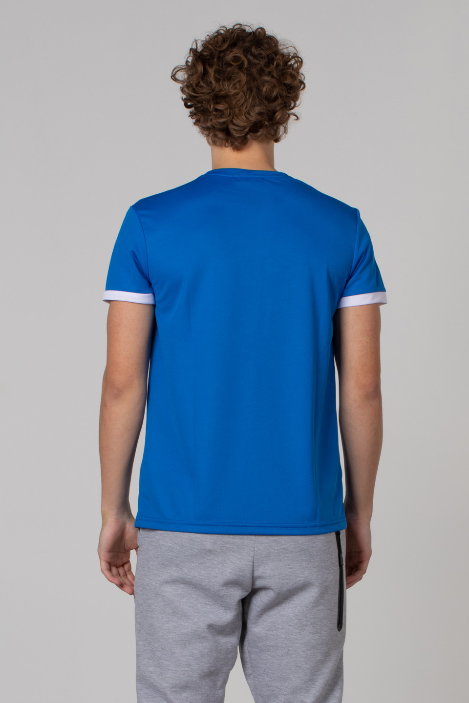 Kısa kollu sporcu t-shirt-RUUT Saks/Beyaz