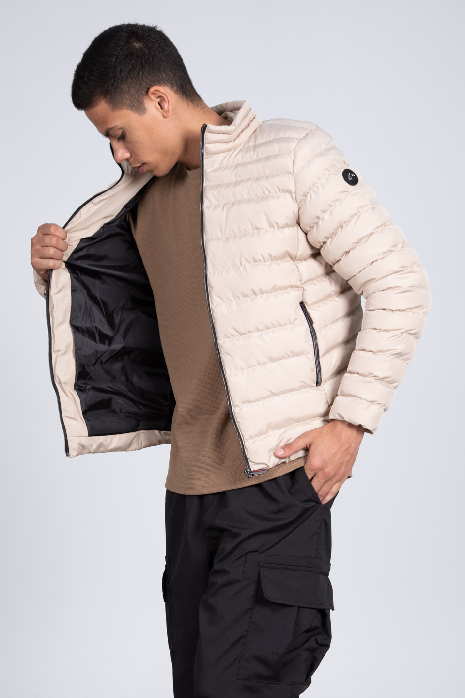 Kolu armalı cepli mont-10070 Taş