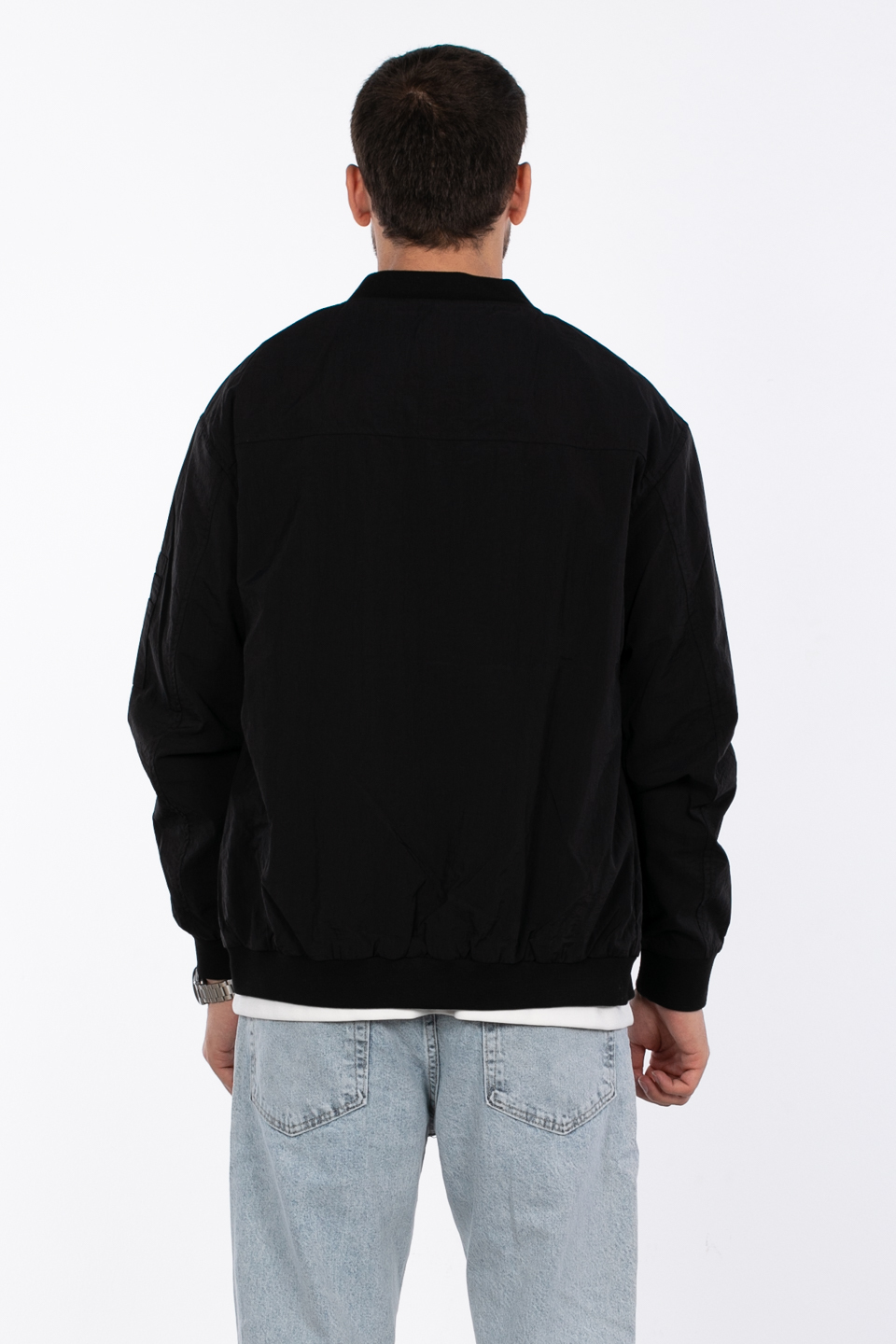 Kolu Fermuarlı Mevsimlik Mont - Siyah