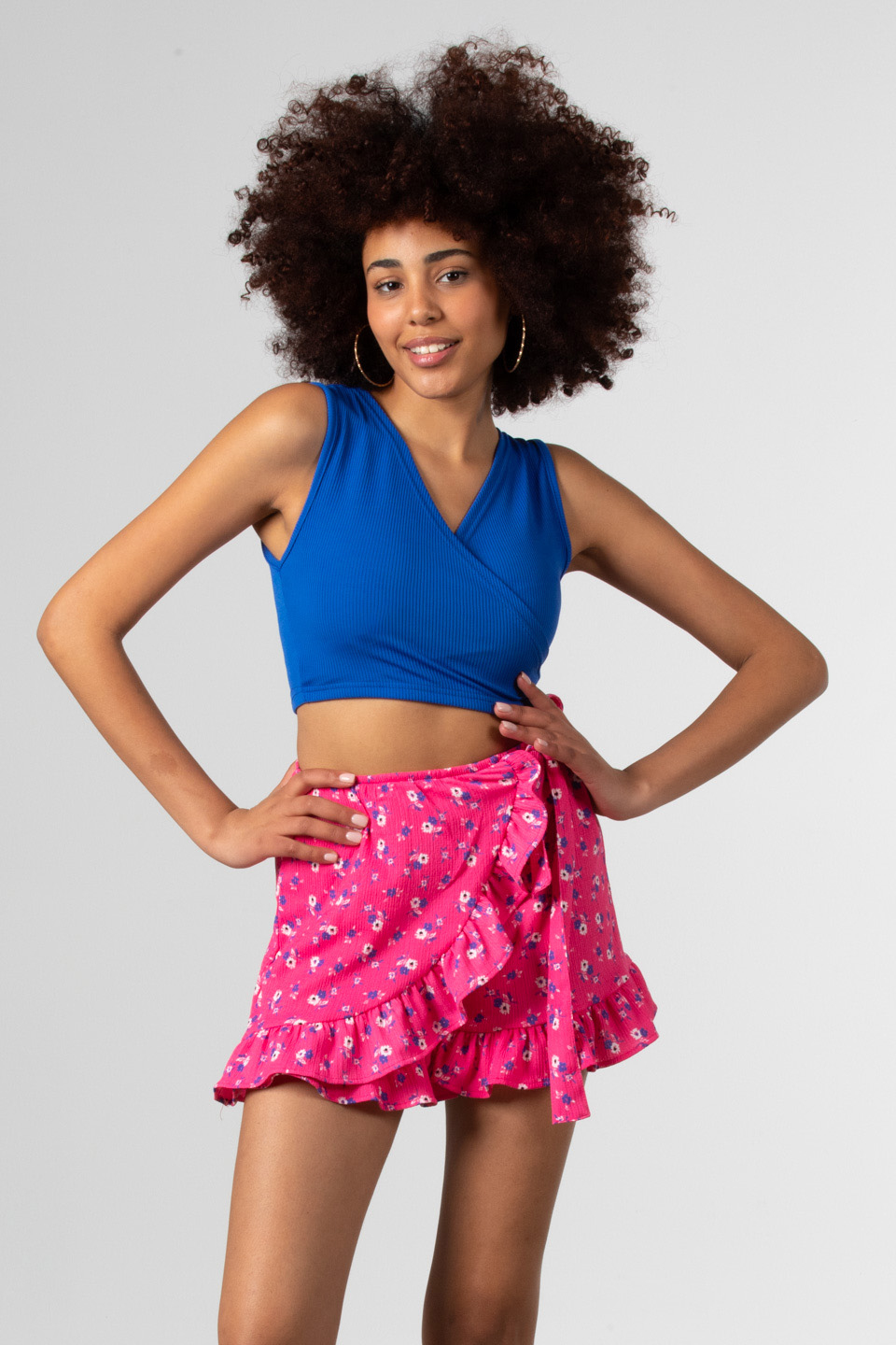 Kruvaze yaka crop body-81661 Saks