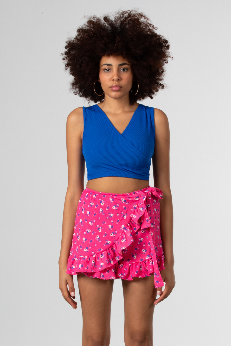 Kruvaze yaka crop body-81661 Saks