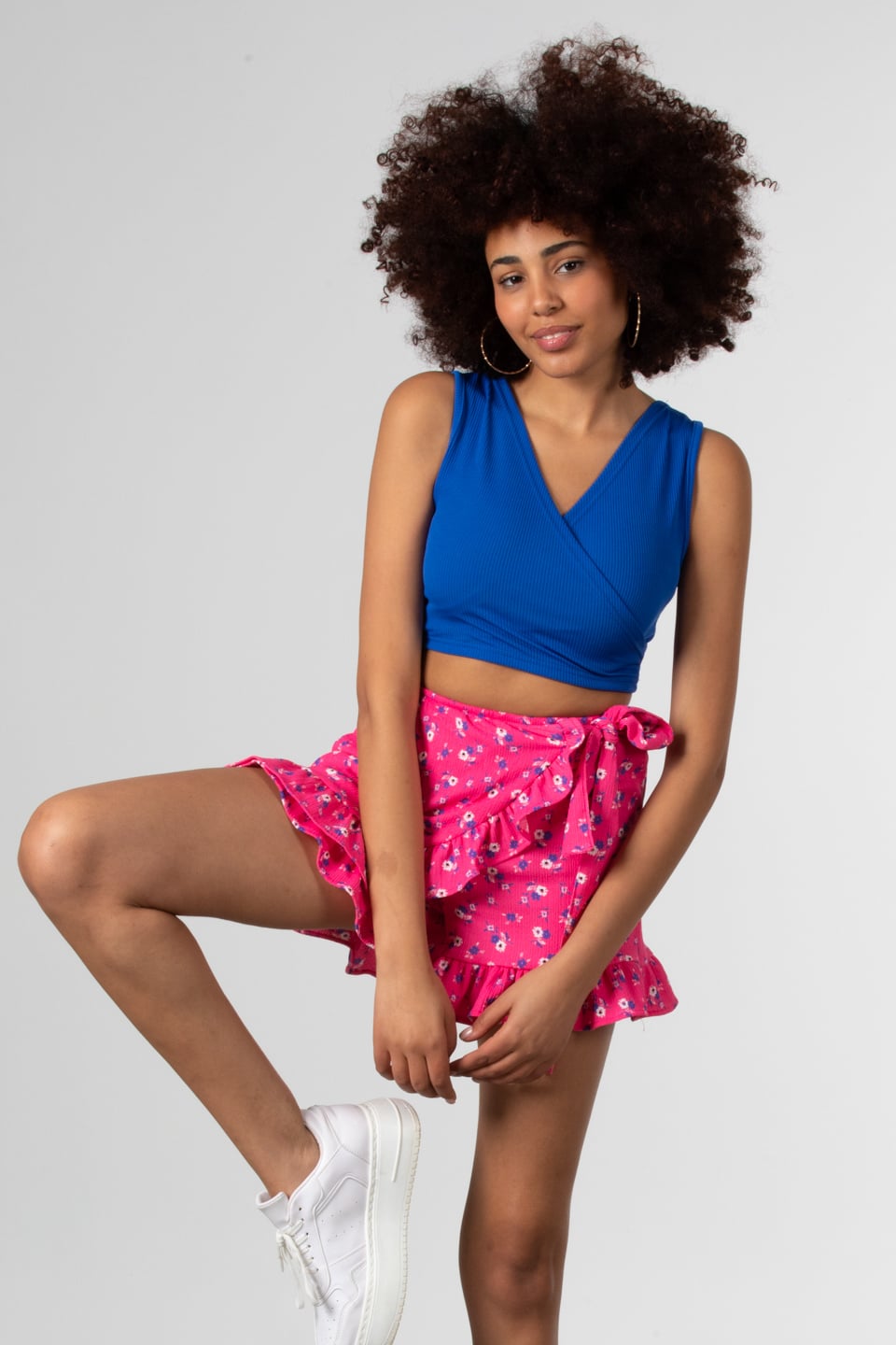 Kruvaze yaka crop body-81661 Saks