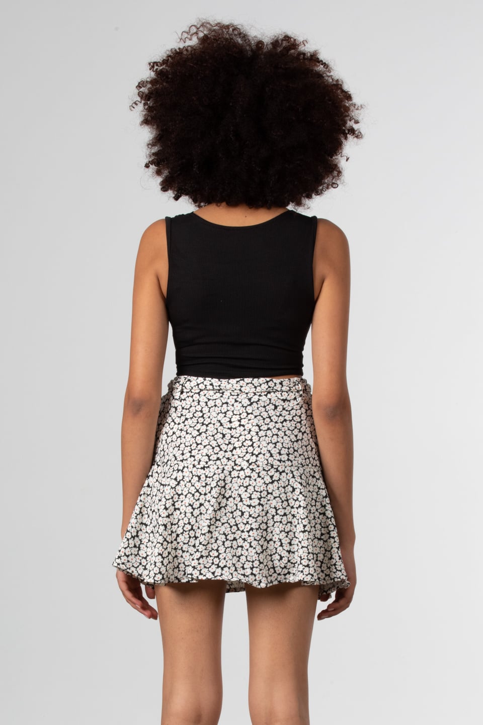 Kruvaze yaka crop body-81661 Siyah