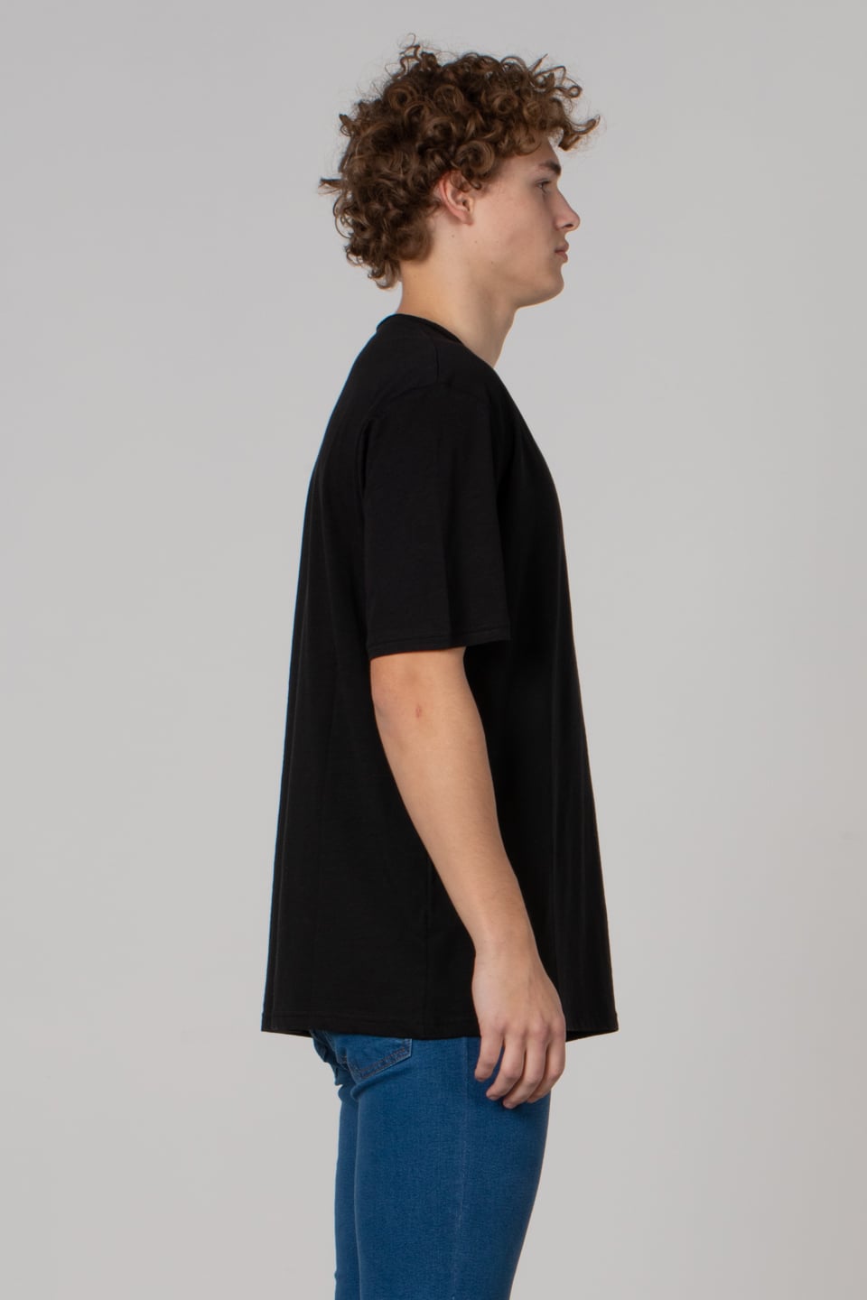 Kurşun baskılı t-shirt-2619 Siyah