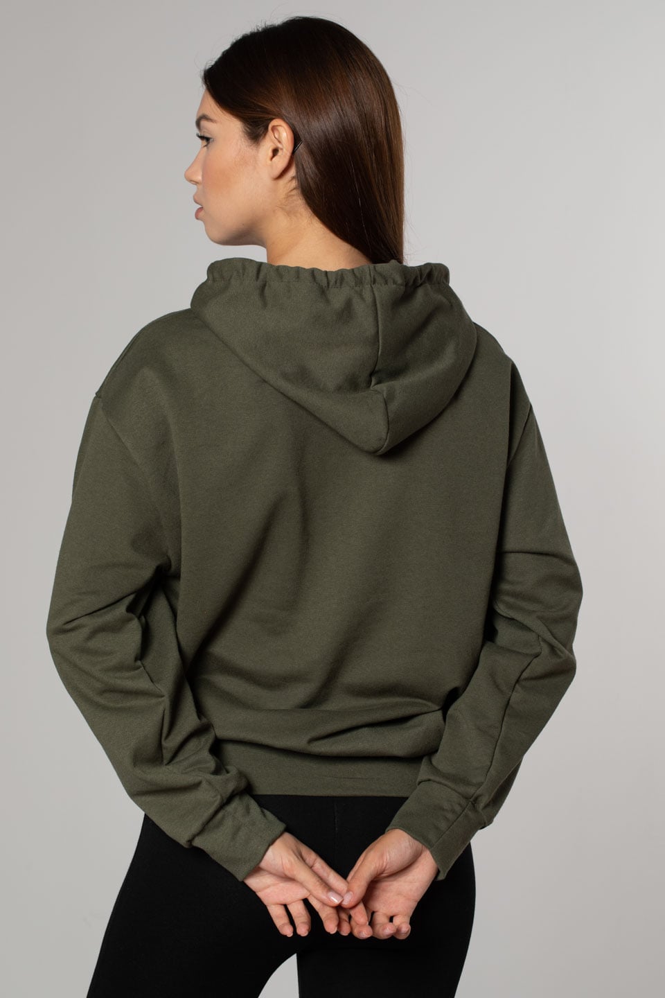 Lakers Baskılı Over Size Sweatshirt-Haki