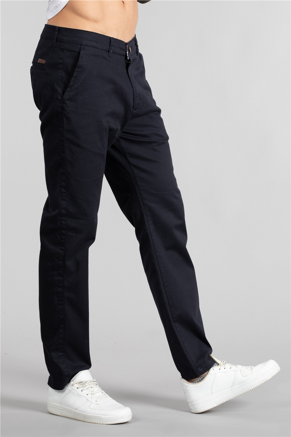 Likralı regular fit chino pantolon-004 Lacivert