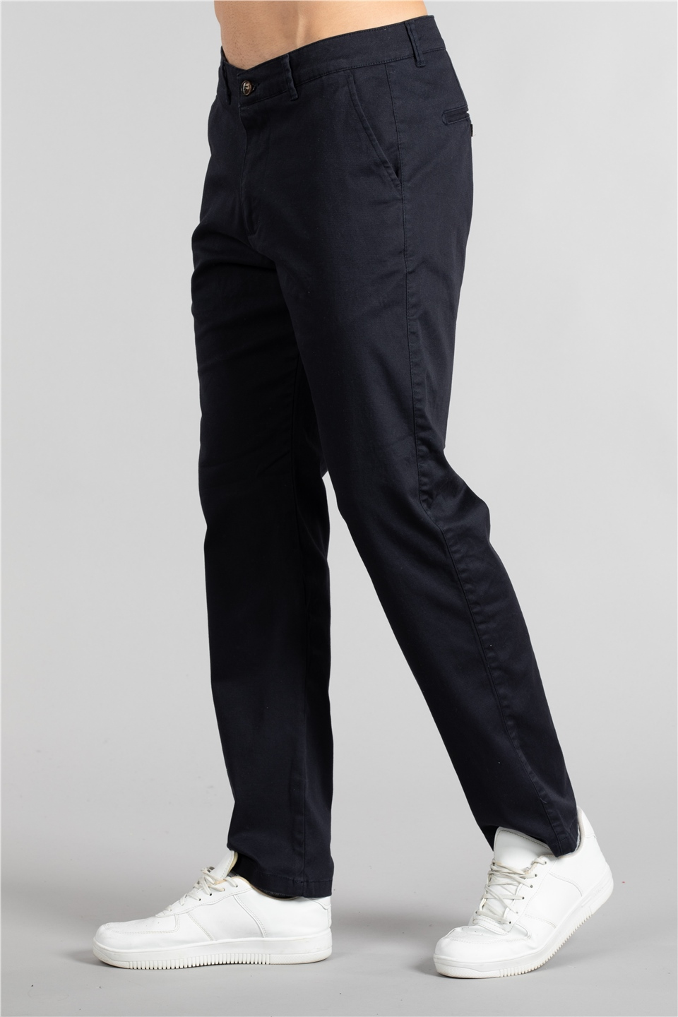 Likralı regular fit chino pantolon-004 Lacivert