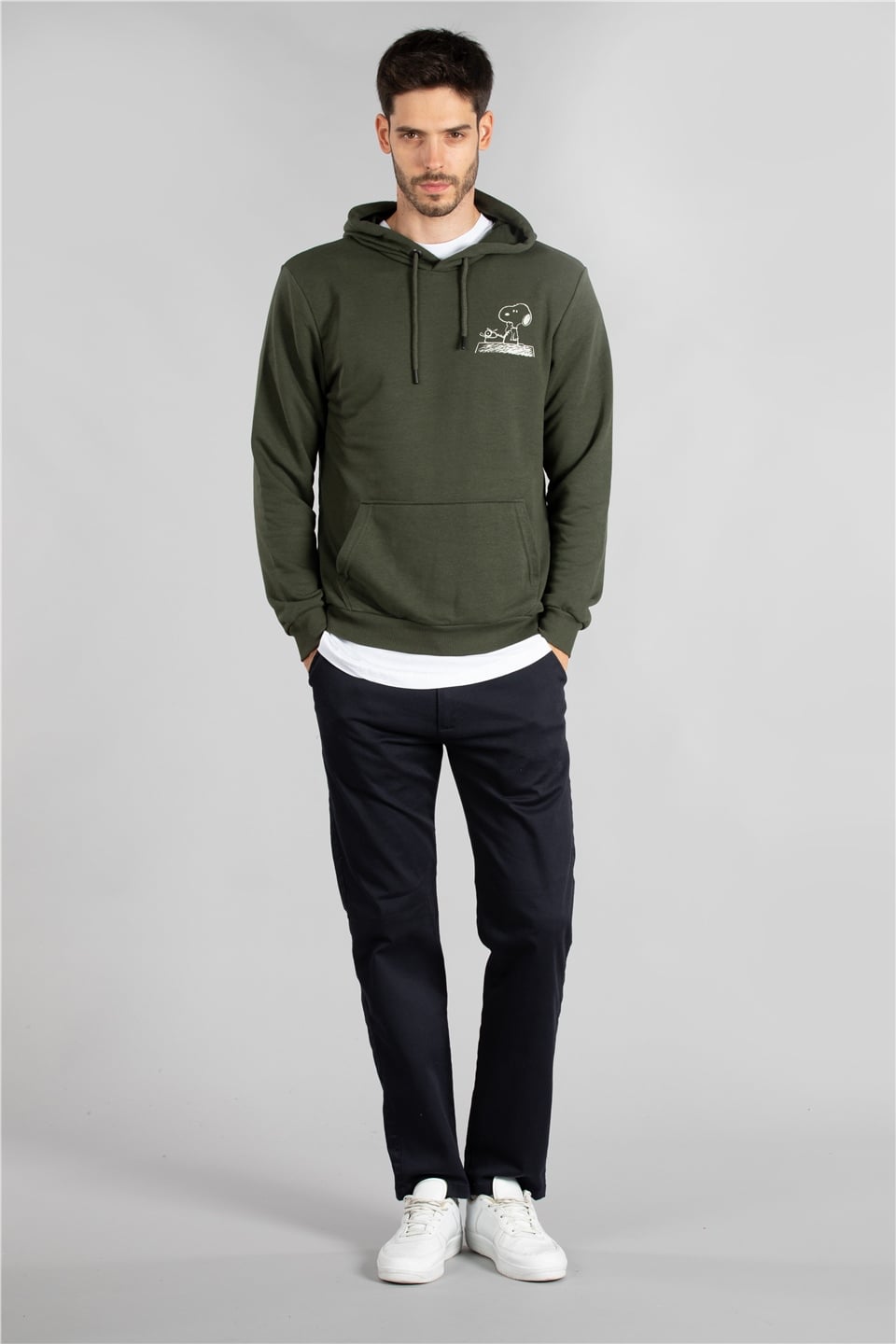 Likralı regular fit chino pantolon-004 Lacivert