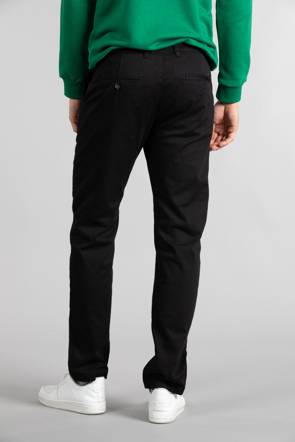 Likralı regular fit chino pantolon-004 Siyah