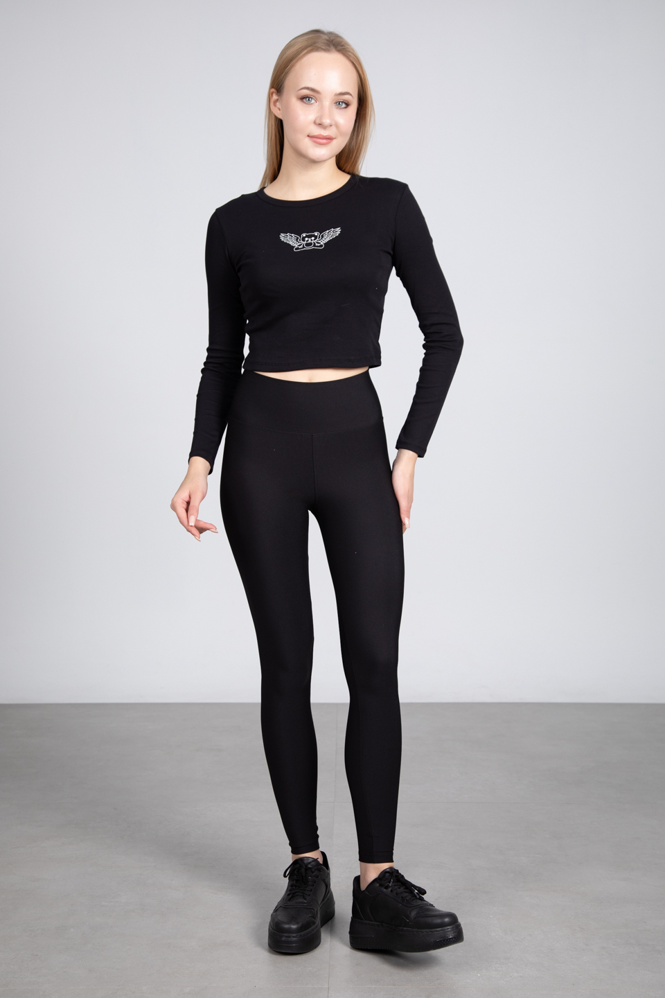 Likrasız ribana body-DVN0472 Siyah