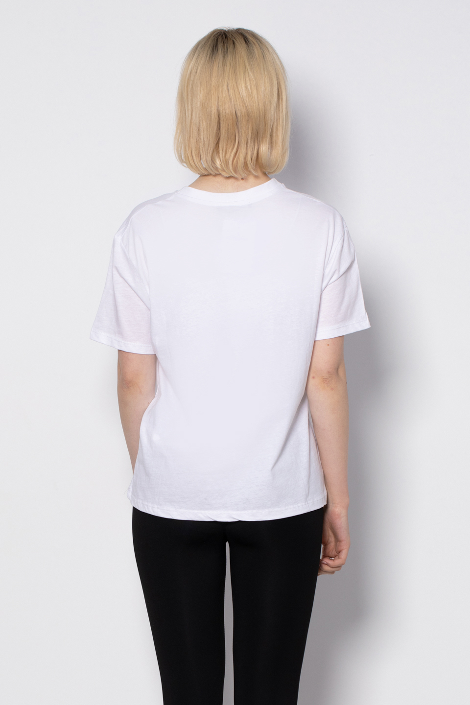 Los Angeles baskılı t-shirt-82402 Beyaz