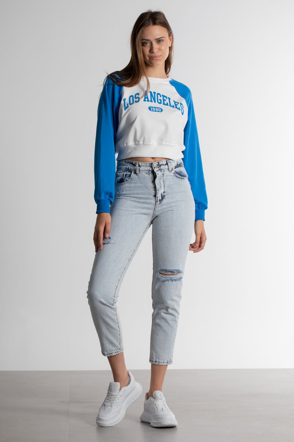 Los Angeles Baskılı T-Shirt - Saks