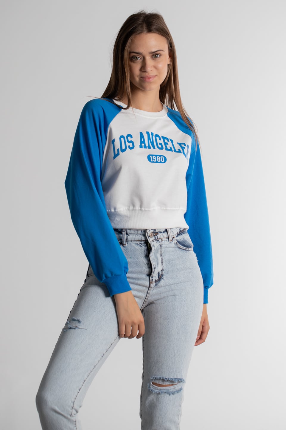 Los Angeles Baskılı T-Shirt - Saks