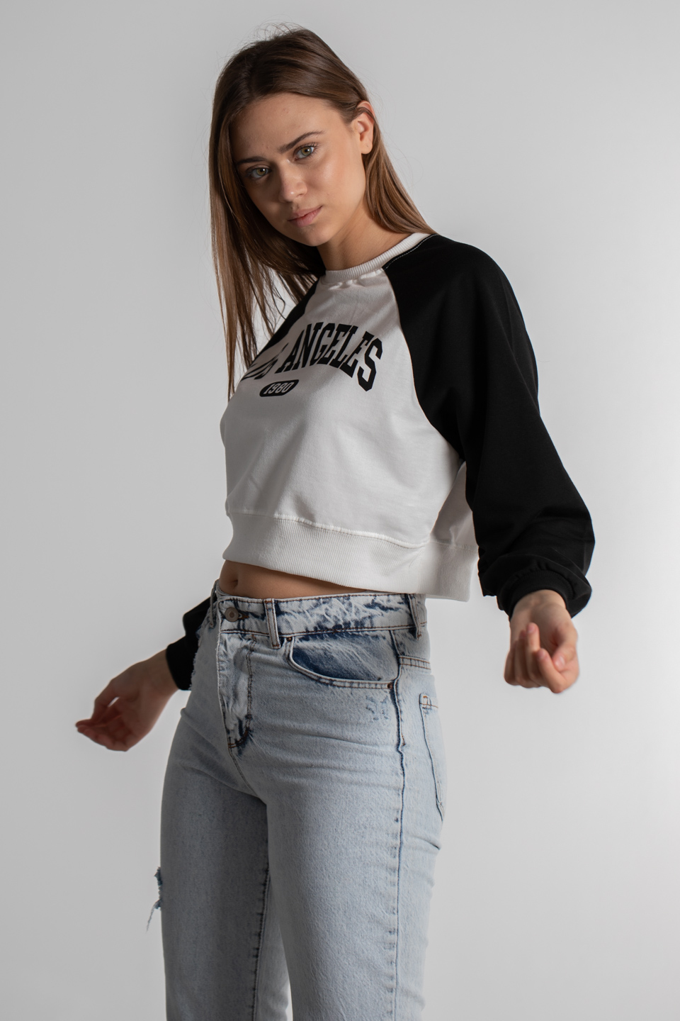 Los Angeles Baskılı T-Shirt - Siyah