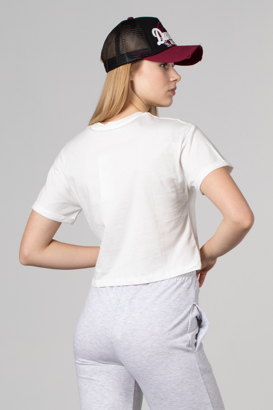 Los Angeles nakışlı t-shirt-156 Ekru