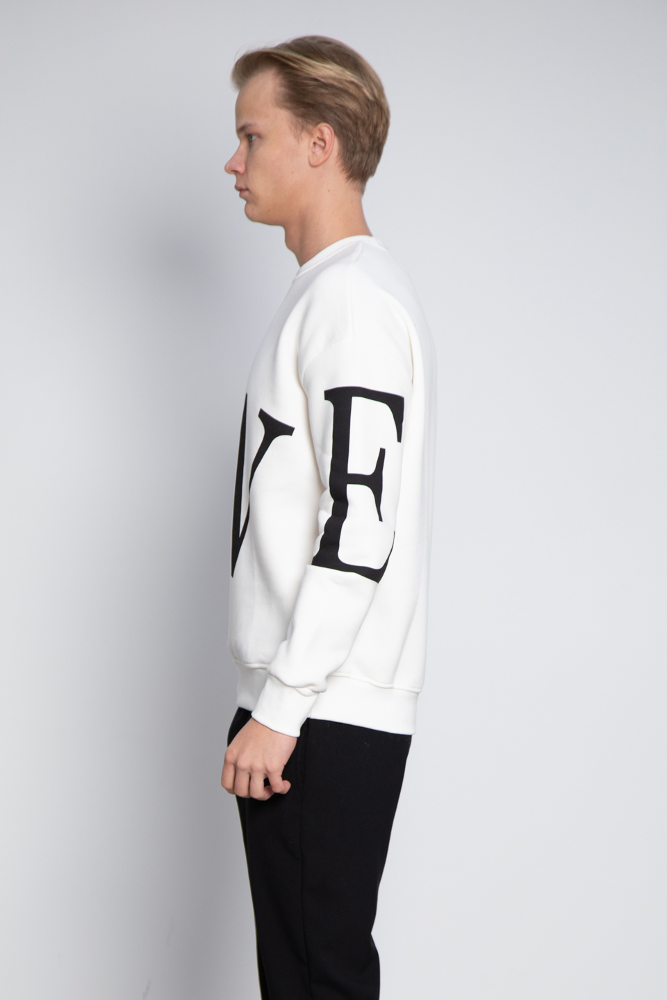 Lowe Baskılı Sweatshirt - Ekru