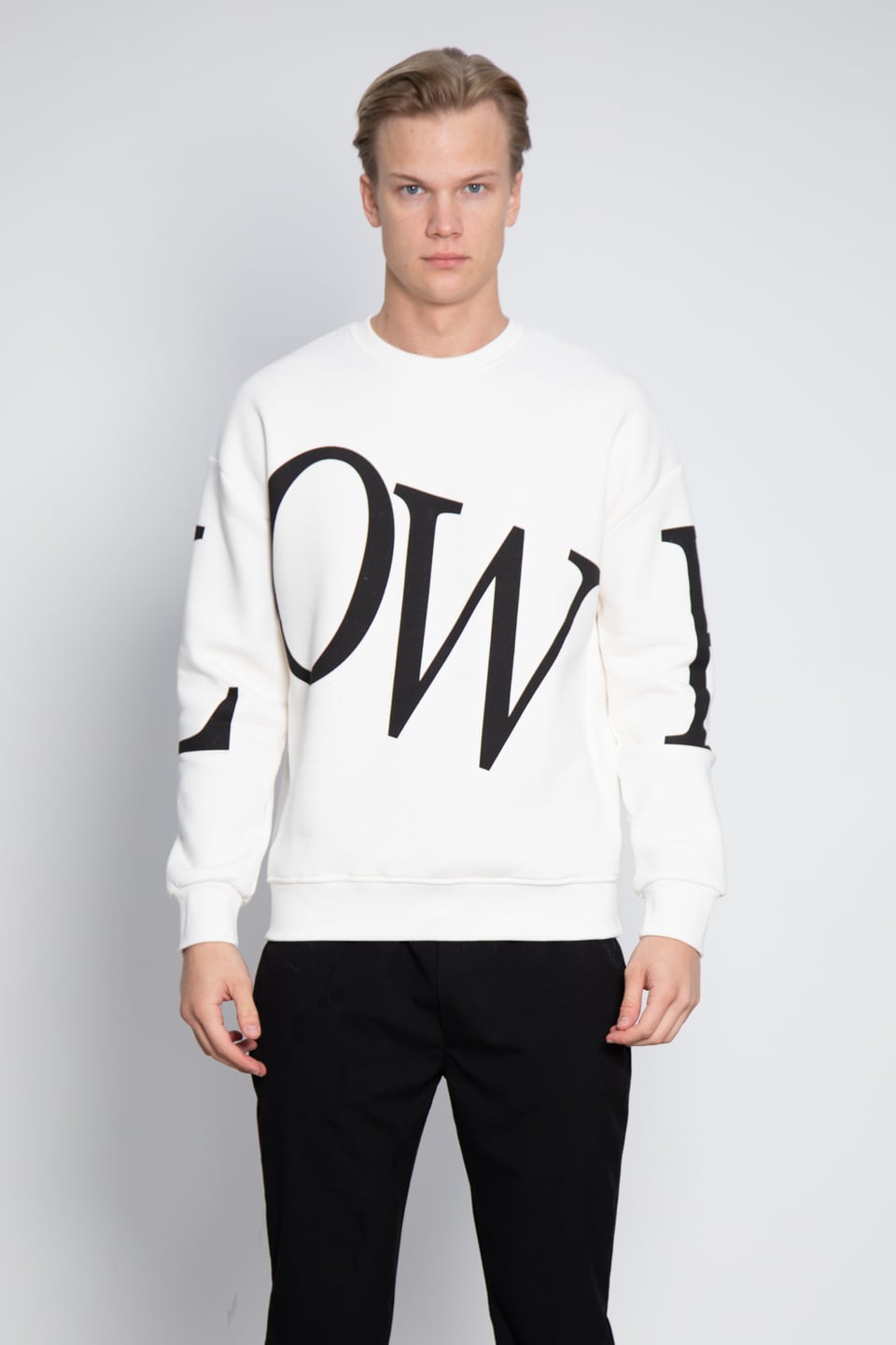 Lowe Baskılı Sweatshirt - Ekru